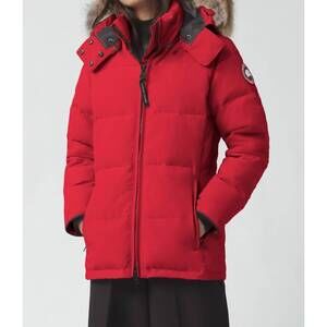 NEW CANADA GOOSE women's chelsea parka jacket in red